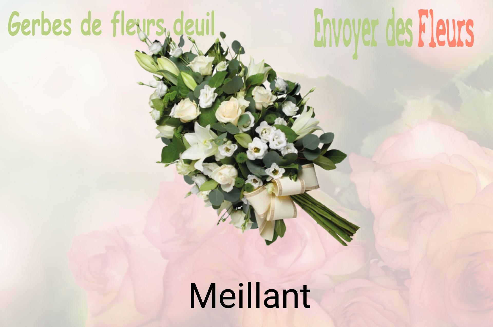 Gerbe de fleurs de deuil livrée à Meillant